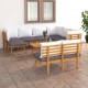 Sonata Set mobilier de grădină cu perne, 9 piese, lemn masiv de acacia