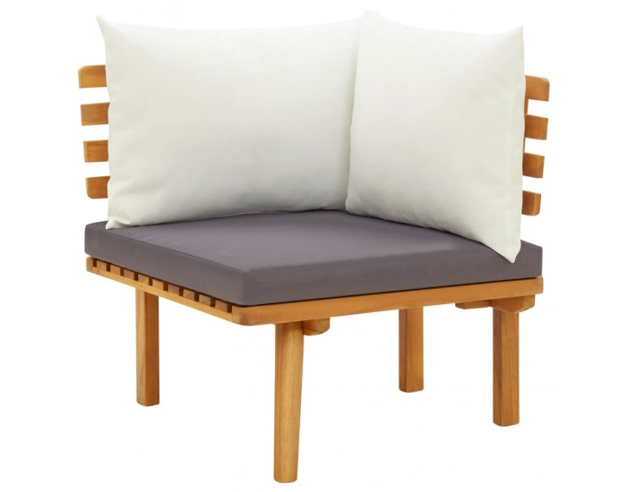 Sonata Set mobilier de grădină cu perne, 9 piese, lemn masiv de acacia