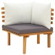 Sonata Set mobilier de grădină cu perne, 9 piese, lemn masiv de acacia