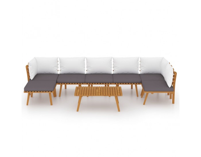 Sonata Set mobilier de grădină cu perne, 8 piese, lemn masiv acacia