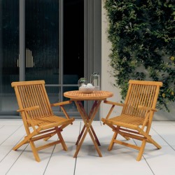 Sonata H Градински трапезен комплект, 3 части, тиково дърво масив - Seturi pentru exterior