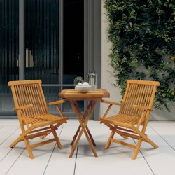 Sonata H Градински трапезен комплект, 3 части, тиково дърво масив - Seturi pentru exterior