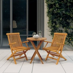 Sonata H Градински трапезен комплект, 3 части, тиково дърво масив - Seturi pentru exterior