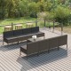Sonata Set mobilier de grădină cu perne, 9 piese, gri, poliratan