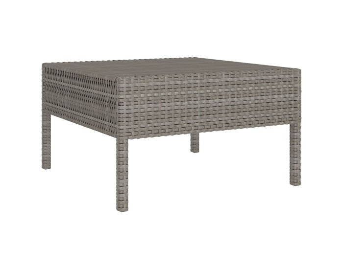 Sonata Set mobilier de grădină cu perne, 9 piese, gri, poliratan