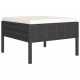 Sonata Set mobilier de grădină cu perne, 6 piese, negru, poliratan