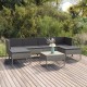 Sonata Set mobilier de grădină cu perne, 7 piese, gri, poliratan