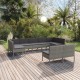 Sonata Set mobilier de grădină cu perne, 9 piese, gri, poliratan