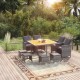 Sonata Set mobilier grădină cu perne, 9 piese, gri, poliratan