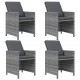 Sonata Set mobilier grădină cu perne, 9 piese, gri, poliratan