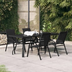 Sonata H Градински трапезен комплект, 5 части, черен - Seturi pentru exterior