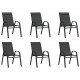 Sonata Set de servit masa pentru grădină, 7 piese, negru