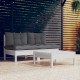 Sonata Set mobilier grădină cu perne, antracit, 3 piese, lemn de pin