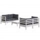 Sonata Set mobilier grădină cu perne antracit, 5 piese, lemn de pin