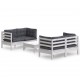 Sonata Set mobilier grădină cu perne antracit, 5 piese, lemn de pin