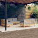 Sonata Set mobilier de grădină cu perne, 8 piese, gri, lemn de pin