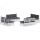 Sonata Set mobilier de grădină cu perne, 8 piese, antracit, lemn pin