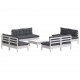 Sonata Set mobilier grădină cu perne, 5 piese, antracit, lemn de pin