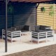 Sonata Set mobilier de grădină cu perne, 8 piese, antracit, lemn pin