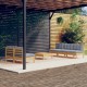 Sonata Set mobilier grădină cu perne gri, 6 piese, lemn de pin