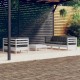 Sonata Set mobilier grădină cu perne antracit, 6 piese, lemn masiv pin