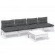Sonata Set mobilier grădină cu perne antracit, 5 piese, lemn de pin