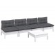 Sonata Set mobilier grădină cu perne antracit, 5 piese, lemn de pin