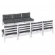 Sonata Set mobilier de grădină cu perne antracit, 8 piese, lemn de pin