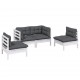 Sonata Set mobilier grădină cu perne, 4 piese, lemn de pin
