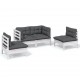 Sonata Set mobilier grădină cu perne, 4 piese, lemn de pin