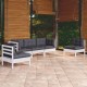 Sonata Set mobilier grădină cu perne, 5 piese, lemn masiv de pin