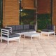 Sonata Set mobilier de grădină cu perne, 6 piese, lemn masiv de pin