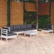 Sonata Set mobilier grădină cu perne, 7 piese, lemn masiv de pin