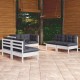 Sonata Set mobilier de grădină cu perne, 6 piese, lemn masiv de pin