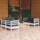 Sonata Set mobilier de grădină cu perne, 6 piese, lemn masiv de pin