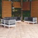 Sonata Set mobilier grădină cu perne, 7 piese, lemn masiv de pin