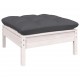 Sonata Set mobilier grădină cu perne, 5 piese, alb, lemn de pin