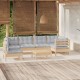 Sonata Set mobilier grădină cu perne gri, 7 piese, lemn masiv de pin