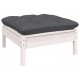 Sonata Set mobilier grădină cu perne, 12 piese, alb, lemn de pin