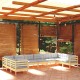 Sonata Set mobilier de grădină cu perne gri 10 piese lemn masiv de pin
