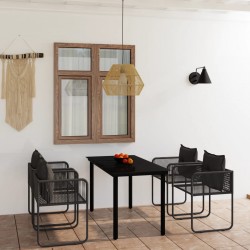 Sonata H Градински трапезен комплект, 5 части, черен - Seturi pentru exterior