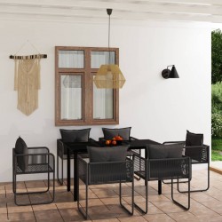 Sonata H Градински трапезен комплект, 7 части, черен - Seturi pentru exterior