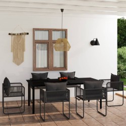 Sonata H Градински трапезен комплект, 7 части, черен - Seturi pentru exterior