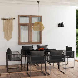 Sonata H Градински трапезен комплект, 7 части, черен - Seturi pentru exterior