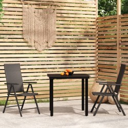 Sonata H Градински трапезен комплект, 3 части, черен - Seturi pentru exterior