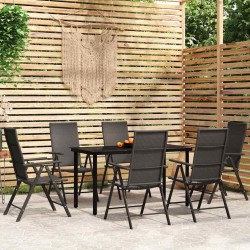Sonata H Градински трапезен комплект, 7 части, черен - Seturi pentru exterior