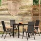 Sonata Set de servit masa pentru grădină, 5 piese, negru