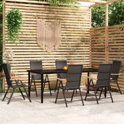 Sonata H Градински трапезен комплект, 7 части, черен - Seturi pentru exterior