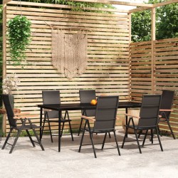 Sonata H Градински трапезен комплект, 7 части, черен - Seturi pentru exterior