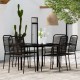 Sonata Set de mobilier pentru grădină, 7 piese, negru